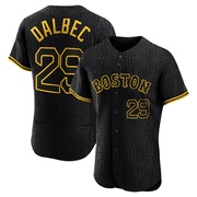 Black Authentic Bobby Dalbec Men's Boston Red Sox Snake Skin City Jersey