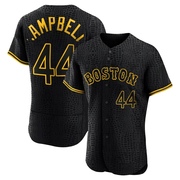 Black Authentic Isaiah Campbell Men's Boston Red Sox Snake Skin City Jersey