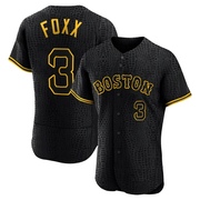 Black Authentic Jimmie Foxx Men's Boston Red Sox Snake Skin City Jersey