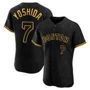 Black Authentic Masataka Yoshida Men's Boston Red Sox Snake Skin City Jersey