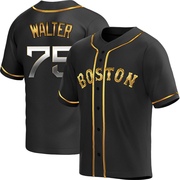 Black Golden Replica Brandon Walter Youth Boston Red Sox Alternate Jersey