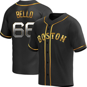 Black Golden Replica Brayan Bello Youth Boston Red Sox Alternate Jersey