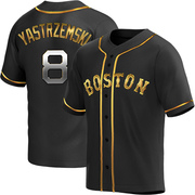 Black Golden Replica Carl Yastrzemski Men's Boston Red Sox Alternate Jersey