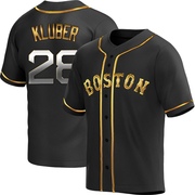 Black Golden Replica Corey Kluber Youth Boston Red Sox Alternate Jersey