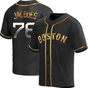 Black Golden Replica Joe Jacques Youth Boston Red Sox Alternate Jersey