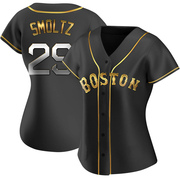 Black Golden Replica John Smoltz Women's Boston Red Sox Alternate Jersey