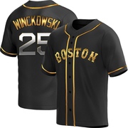 Black Golden Replica Josh Winckowski Youth Boston Red Sox Alternate Jersey