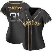 Black Golden Replica Liam Hendriks Women's Boston Red Sox Alternate Jersey