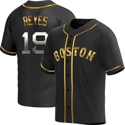 Black Golden Replica Pablo Reyes Men's Boston Red Sox Alternate Jersey