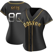 Black Golden Replica Richard Fitts Women's Boston Red Sox Alternate Jersey