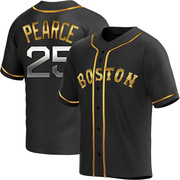 Black Golden Replica Steve Pearce Men's Boston Red Sox Alternate Jersey