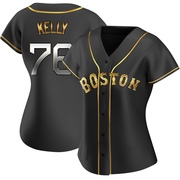 Black Golden Replica Zack Kelly Women's Boston Red Sox Alternate Jersey