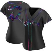 Black Holographic Replica Aroldis Chapman Women's Boston Red Sox Alternate Jersey