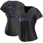 Black Holographic Replica Babe Ruth Women's Boston Red Sox Alternate Jersey