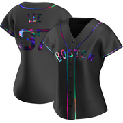 Black Holographic Replica Bill Lee Women's Boston Red Sox Alternate Jersey