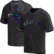 Black Holographic Replica Brandon Walter Men's Boston Red Sox Alternate Jersey