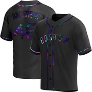 Black Holographic Replica Chase Anderson Men's Boston Red Sox Alternate Jersey