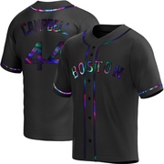 Black Holographic Replica Isaiah Campbell Men's Boston Red Sox Alternate Jersey