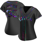 Black Holographic Replica Jason Varitek Women's Boston Red Sox Alternate Jersey