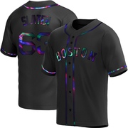 Black Holographic Replica Justin Slaten Youth Boston Red Sox Alternate Jersey