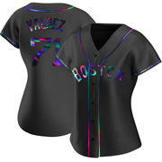 Black Holographic Replica Phillips Valdez Women's Boston Red Sox Alternate Jersey