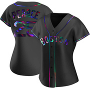 Black Holographic Replica Steve Pearce Women's Boston Red Sox Alternate Jersey