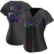 Black Holographic Replica Wilyer Abreu Women's Boston Red Sox Alternate Jersey