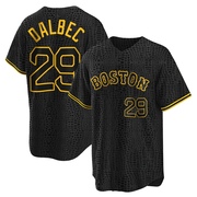 Black Replica Bobby Dalbec Men's Boston Red Sox Snake Skin City Jersey