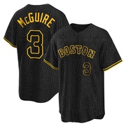 Black Replica Reese McGuire Men's Boston Red Sox Snake Skin City Jersey