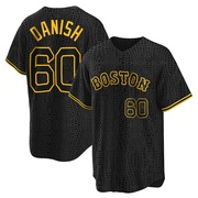 Black Replica Tyler Danish Men's Boston Red Sox Snake Skin City Jersey