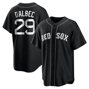 Black/White Replica Bobby Dalbec Youth Boston Red Sox Jersey