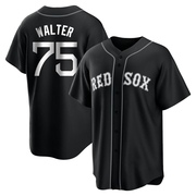 Black/White Replica Brandon Walter Men's Boston Red Sox Jersey