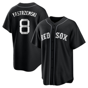 Black/White Replica Carl Yastrzemski Men's Boston Red Sox Jersey