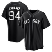 Black/White Replica Carlos Narvaez Men's Boston Red Sox Jersey