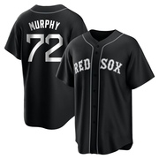 Black/White Replica Chris Murphy Men's Boston Red Sox Jersey