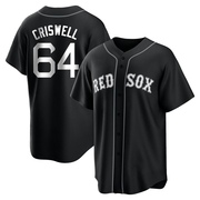 Black/White Replica Cooper Criswell Men's Boston Red Sox Jersey