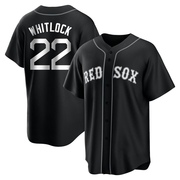 Black/White Replica Garrett Whitlock Men's Boston Red Sox Jersey