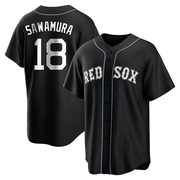 Black/White Replica Hirokazu Sawamura Youth Boston Red Sox Jersey