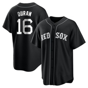 Black/White Replica Jarren Duran Youth Boston Red Sox Jersey