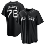 Black/White Replica Joe Jacques Men's Boston Red Sox Jersey