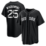 Black/White Replica Josh Winckowski Youth Boston Red Sox Jersey