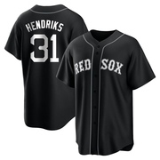 Black/White Replica Liam Hendriks Men's Boston Red Sox Jersey