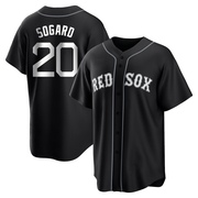 Black/White Replica Nick Sogard Youth Boston Red Sox Jersey