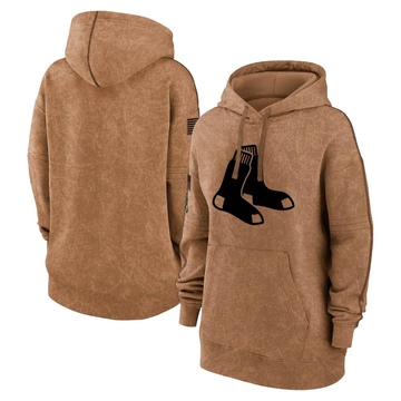 Brown Women's Boston Red Sox 2023 Salute to Service Pullover Hoodie