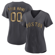 Charcoal Authentic Custom Women's Boston Red Sox 2022 All-Star Game Jersey