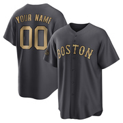 Charcoal Replica Custom Men's Boston Red Sox 2022 All-Star Game Jersey