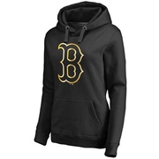 Gold Women's Boston Red Sox Collection Pullover Hoodie - Black