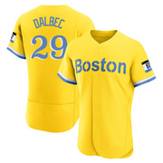 Gold/Light Authentic Bobby Dalbec Men's Boston Red Sox Blue 2021 City Connect Jersey