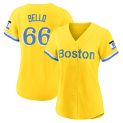 Gold/Light Authentic Brayan Bello Women's Boston Red Sox Blue 2021 City Connect Player Jersey