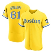 Gold/Light Authentic Chase Shugart Men's Boston Red Sox Blue 2021 City Connect Jersey